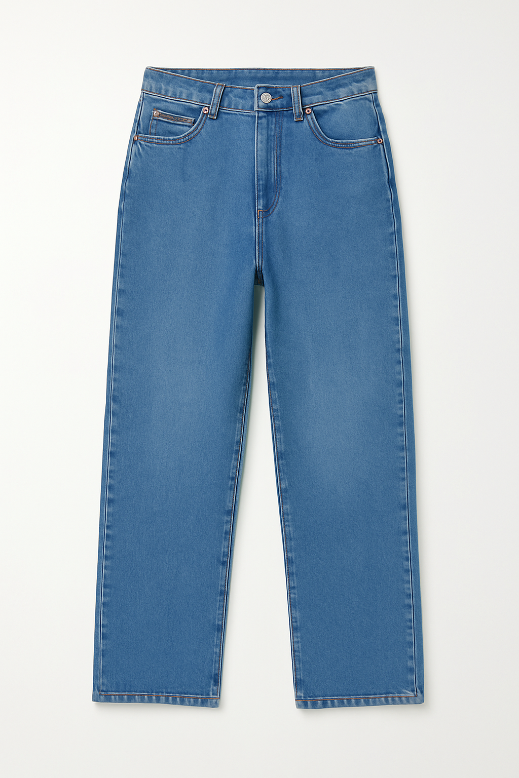 Mom Fit Stone Wash Medium Blue