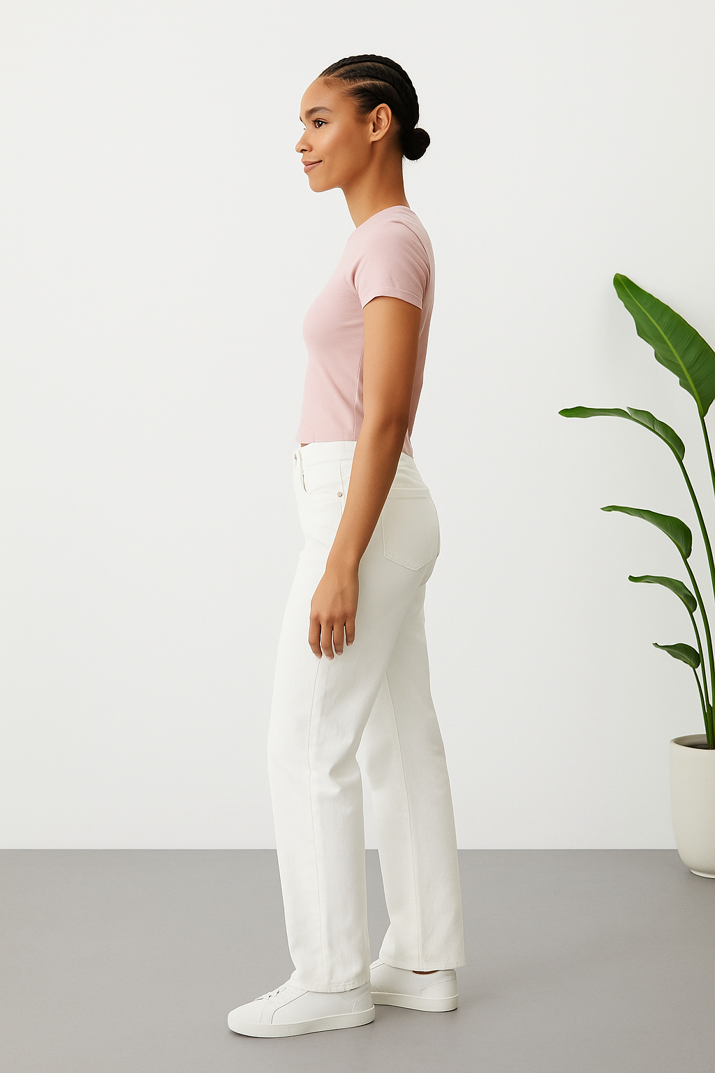 Straight Fit White