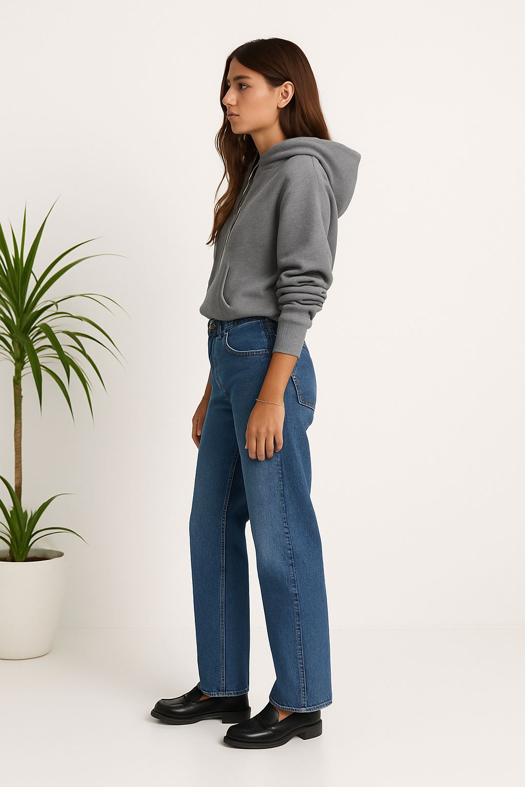 Mom Fit Medium Blue