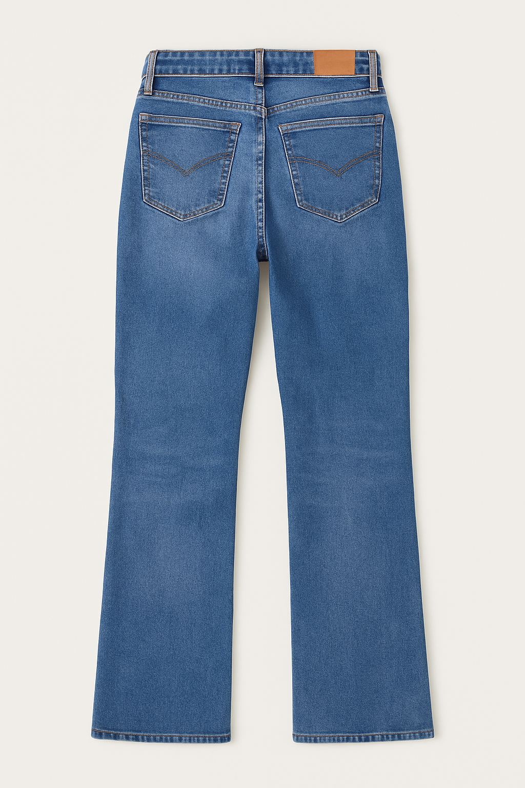 Boot Cut Patch Pocket Medium Blue
