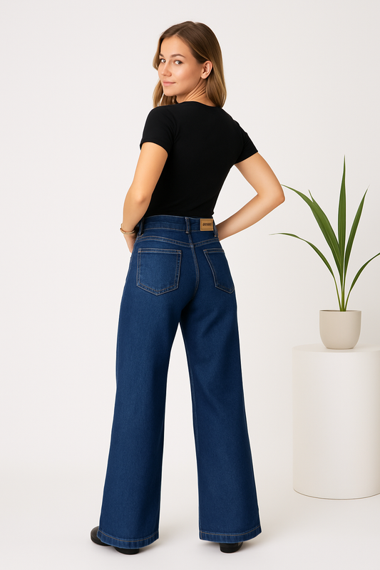 wide Leg Dark Blue