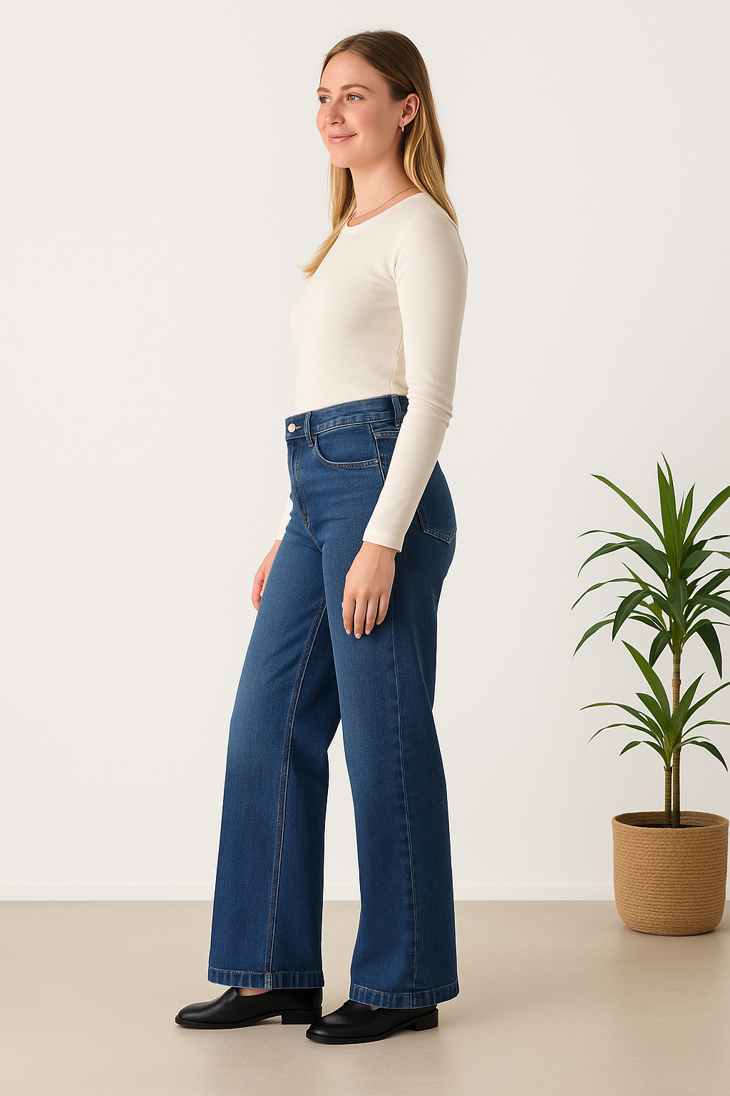 wide Leg Dark Blue