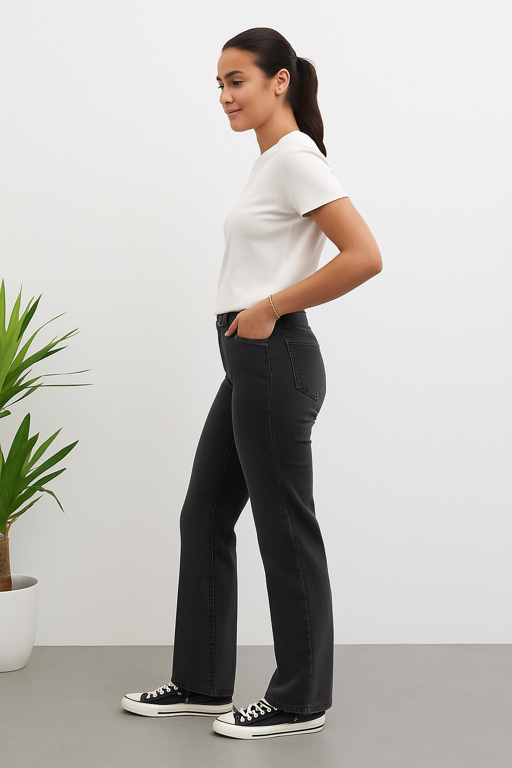 Boot Cut Dark Grey