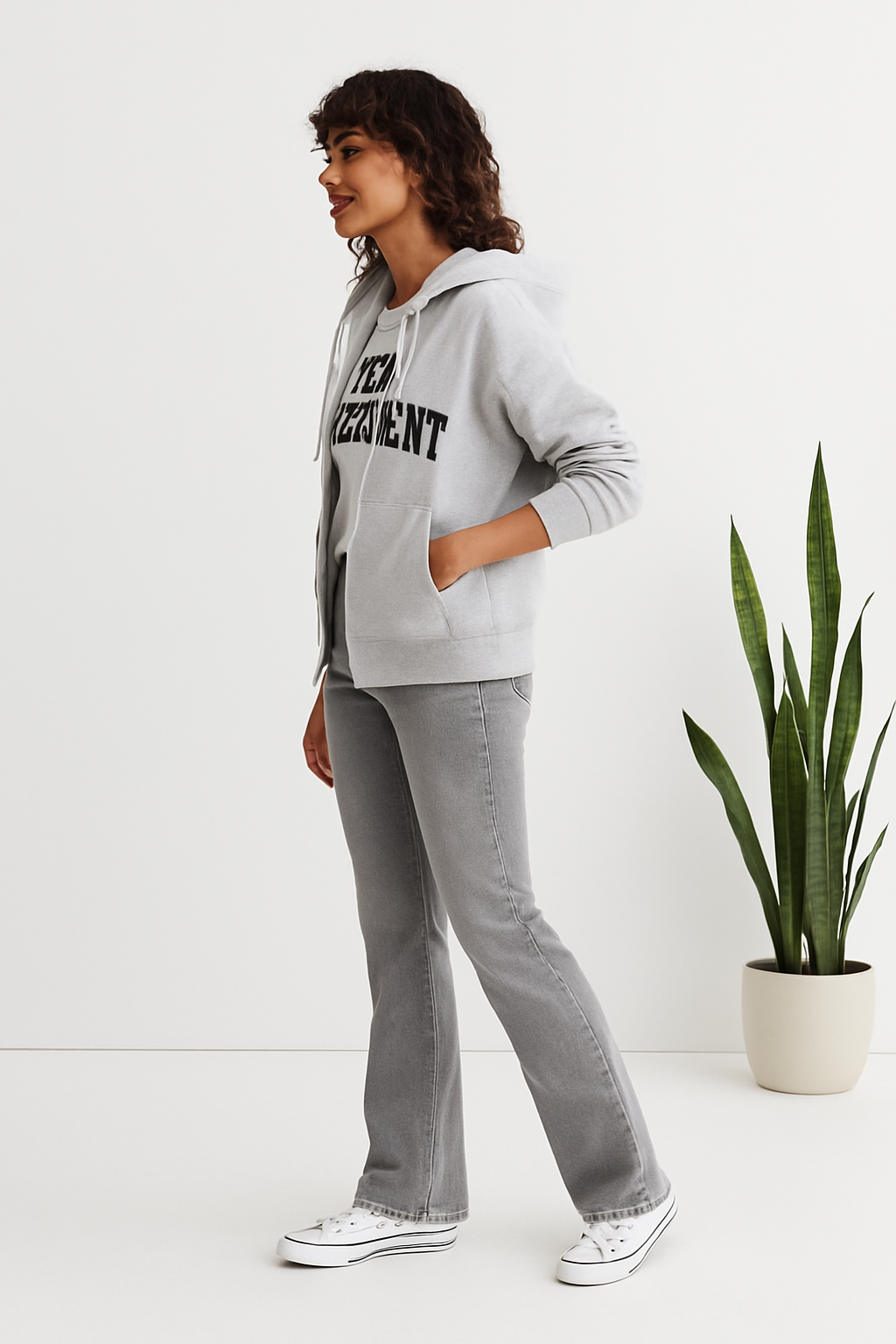 Boot Cut Light Grey