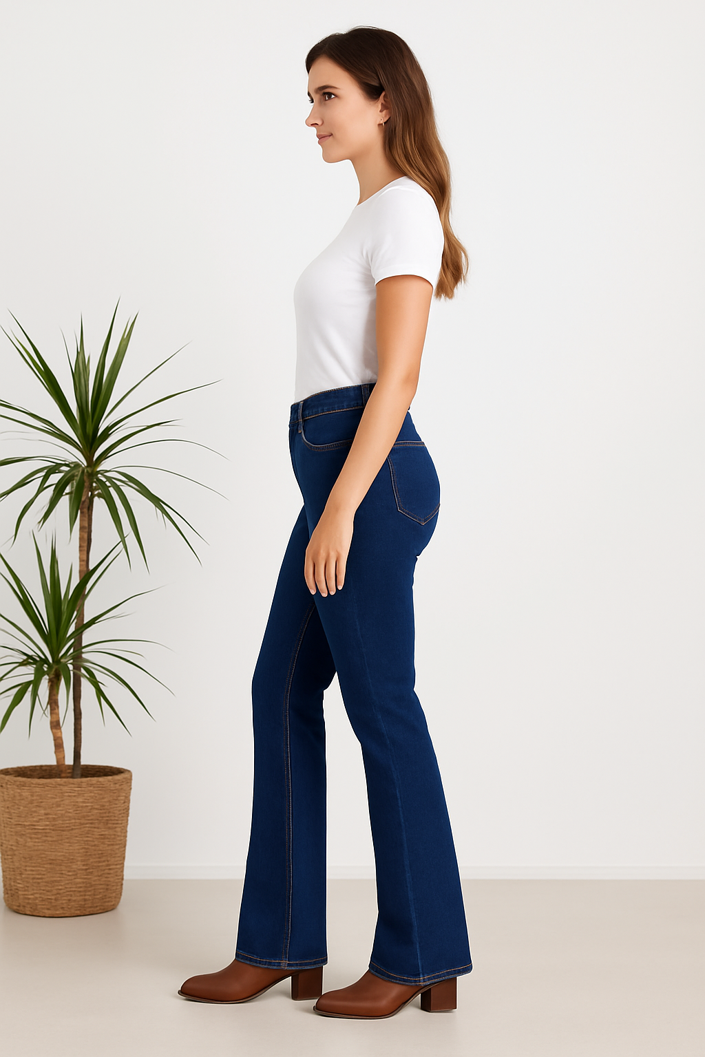 Boot Cut Dark Blue Stone Wash