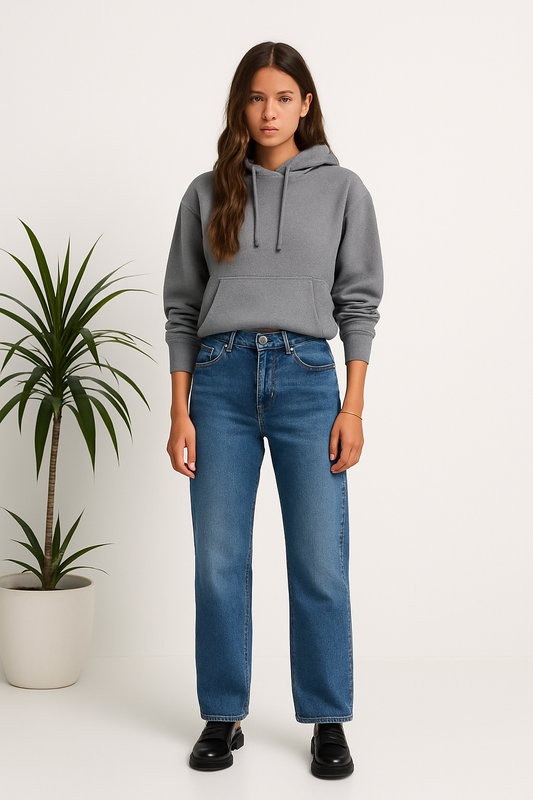 Mom Fit Medium Blue